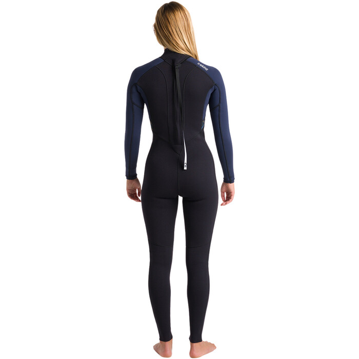 2024 C-Skins Womens NuWave Element 3/2mm Back Zip Wetsuit C-NEL32STW - Black / Slate / Saffron